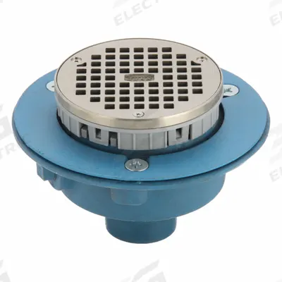 ZURN Floor Drain: 5 in Overall Dia, 2 in Nominal Pipe Size, Cast Iron, Nickel Bronze - General Purpose Floor Drains