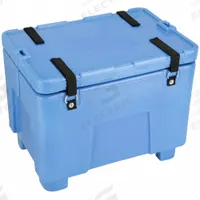 SNYDER INDUSTRIES ASM Insulated Bin: 2 cu ft, 24 in x 30 in x 21 in, Lid Included, 2-Way Entry, Blue (MPN PB2). Key specifications — Brand: SNYDER INDUSTRIES; Shape: Rectangular; Fork Entry: 2-Way Entry; Mobility: Stationary; Collapsible: Collapsible; Fork Pockets: Fork Pockets Included; Includes Lid: Lid Included; Drop Doors/Walls: No Drop Doors.