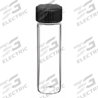 QORPAK Sample Vial: 15 mL, Includes Closure, Phenolic, 21 mm Body Dia, Square - Glass Sample Vials