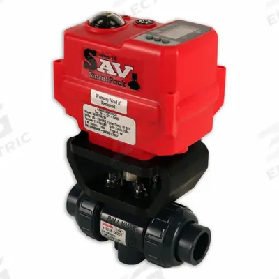 ASAHI Electrically Actuated Two-Way Ball Valve: 1 1/4 in, PVC, 95 to 265V AC - PVC Electrically-Actuated Ball Valves