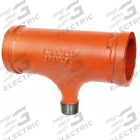 GRUVLOK Metal Pipe Tee: Tee, 4 in x 4 in x 1 1/4 in, Carbon Steel, EPDM Seal, 300 psi @ 150°F (MPN 0390020600). Key specifications — Brand: GRUVLOK; Maximum Operating Pressure: 300 psi @ 150°F; Pipe Fitting Material: Carbon Steel; Fitting Pipe Size: 4 in x 4 in x 1-1/4 in.