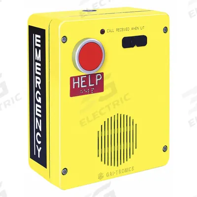 HUBBELL GAI-TRONICS Emergency Weatherproof Telephone: Surface Mount, Auto Answer, Aluminum - Emergency and Public Access Speakerphones