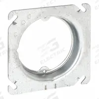 RACO Plaster Ring: Open/Raised, 3/4 in Raised Ht, Steel, 4 in Overall Lg, 4 in Overall Wd (MPN 759). Key specifications — Brand: RACO; Material: Steel; Cover Design: Open/Raised.