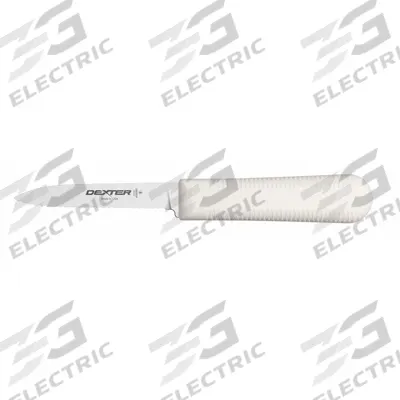 DEXTER RUSSELL Paring Knife: Scalloped, 7 1/4 in Overall Lg, Steel Blade, White Handle - Paring Knives
