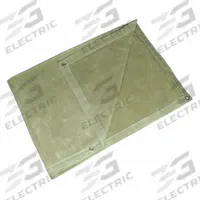 APPROVED VENDOR Tarp: 19.5 ft Lg, 19.5 ft Wd, Heavy Duty, 20 mil, Cotton Canvas, Green, 10 oz/sq yd (MPN 3ZRW8). Key specifications — Color: Green; Brand: APPROVED VENDOR; Fabric Coating: Wax Coated.