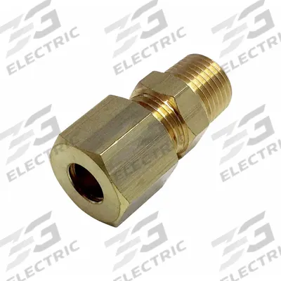 LEGRIS Compression Fitting Coupling: 1/8 in Pipe x 8 mm OD Fitting Size, NPT x Compression - Standard Sleeve Brass Compression Fittings