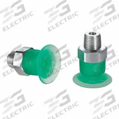 SCHMALZ Vacuum Pad Assembly: Flat, 1/4 in NPT Vacuum Port, 21 mm Pad Dia, Food Grade Silicone Rubber (MPN 10.01.01.14968). Key specifications — attr1019136: 10.01.01.14968; attr1019138: SCHMALZ; attr1019139: 55 A.