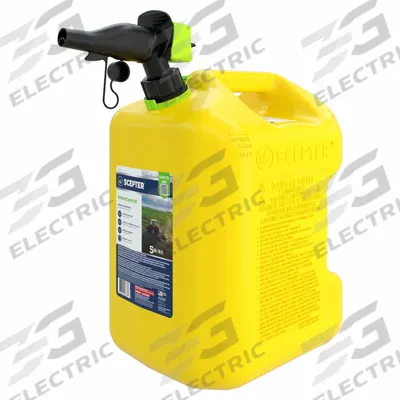 SCEPTER Diesel Can: 5 gal Capacity, Diesel, Polypropylene - Pull-Trigger Plastic Fuel & Gas Cans
