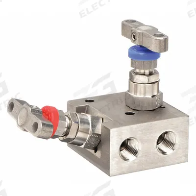 Parker Instrumentation Manifold Valve: 316 Stainless Steel, 1/2" FNPT, 1/2" FNPT - 2-Valve Manifolds