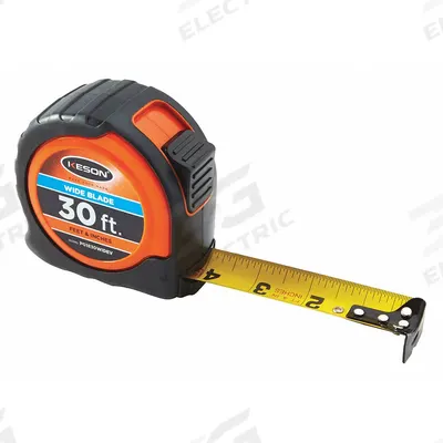 KESON Tape Measure: Nonmagnetic Single Hook Tip, 30 ft, Plastic with Rubberized Grip - Standard (Inch) Tape Measures