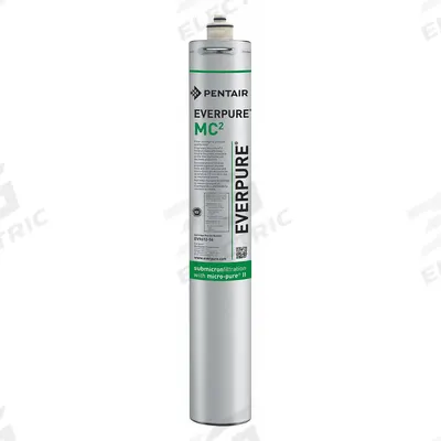 PENTAIR/EVERPURE Quick-Connect Water Filter: 0.5 micron, 1.7 gpm, 9,000 gal - Quick-Connect Drinking Fountain & Beverage Machine Water Filters