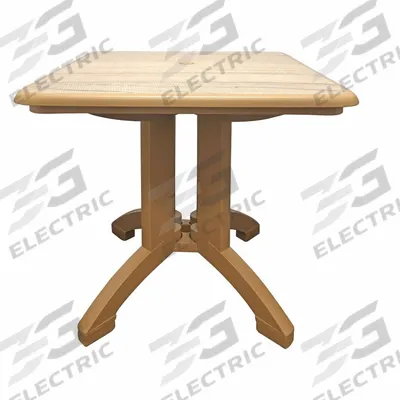 GROSFILLEX Folding Patio Table: Sawcut, Resin, 28 3/8 in Overall Ht, 32 in Overall Wd - Square Top Patio Tables
