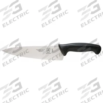 MERCER CUTLERY Chef Knife: Taper Ground Edge, 8 in Overall Lg, Steel Blade, Black Handle - Chef's Knives