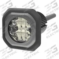 ECCO Strobe Light: Perimeter Flashing Warning Light, Amber, 1 3/8 in Overall Wd, LED, 12-24V DC (MPN ED9040A). Key specifications — Operating Voltage: 12-24V DC; Number of Flash Patterns: 29; Includes: Mounting Hardware; Electrical Connection: Blunt Cut Wires; Mount Type: Bolt; Brand: ECCO; Shape: Rectangular.