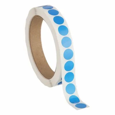OEM Sealing Labels: Polyester, 1/2 in Tag Ht, Blue, 1,000 PK - Merchandising Box Closure Tags
