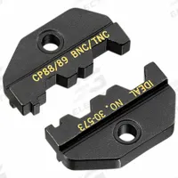 IDEAL Voice and Data Crimping Die: RG58/RG59/RG62, Cambridge CP-88/CP-89 BNC/TNC Coax Connectors (MPN 30-573). Key specifications — attr511086: Silver; attr542112: RG59/RG62; attr542113: CP-89 BNC/TNC Coax Connectors; attr542114: 30-506; attr473957: IDEAL.
