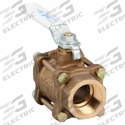 APOLLO Manual Two-Way Ball Valve: 1 1/4 in Size, Bronze, Straight, FNPT x FNPT - Bronze Ball Valves