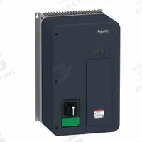 SCHNEIDER Variable Frequency Drive: In Phase Three, Out Phase Three, 10 hp, IP65, No Bypass, Compact (MPN ATV320U75N4WS). Key specifications — Style: Compact; Color: Black/Green; Output Phase: Three.