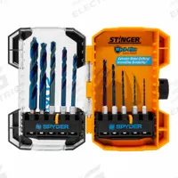 SPYDER Twist Drill Bit Set: 10 Pc, 1/16" to 3/8", 137° Split Point, Black Oxide HSS (MPN 19017). Key specifications — attr1239143: Impact Rated.