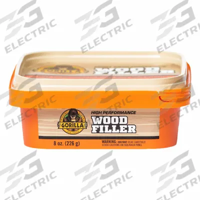 GORILLA Filler: Wood Filler, 8 oz Container Size, Tub, Natural - Wood Fillers