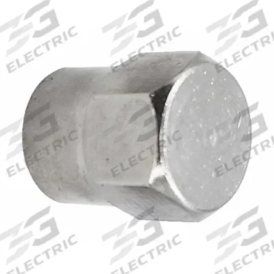 TRU-FLATE Hex Valve Cap: Tire Valve Caps, Seal, Hex, Chrome, 3 3/4 in Overall Lg