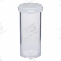 APPROVED VENDOR Vial with Cap: Sample, Polystyrene, 18.48 mL, 28.6 mm Body Dia, Non-Sterile, Round (MPN VIAL-5C-10). Key specifications — Sub-brand: plastic vials; Self-Standing: Self-Standing; Brand: APPROVED VENDOR; Vial Type: Sample; Body Color: Colorless; Includes Closure: Yes; Bottom Shape: Round; Thread Location: External.
