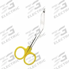 EMI Colorband Scissor: Bandage Scissors, Stainless Steel, Angled, Plastic, 5 1/2 in Overall Lg (MPN 310 YELLOW). Key specifications — Disposability: Reusable; Product Type: Bandage Scissors; Color: Yellow; Blade Material: Stainless Steel; Handle Material: Plastic; Brand: EMI; Blade End Type: Angled.