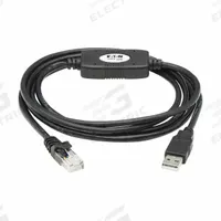EATON TRIPP LITE Rollover Console Cable: 6 ft Overall Lg, RJ45 Male, USB A Male, Shielded, Black (MPN U009-006-RJ45-X). Key specifications — Jacket Color: Black; Jacket Material: PVC; Shielded: Shielded; Brand: EATON TRIPP LITE; Compatible Product Type: USB Port.