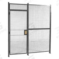 WIRECRAFTERS Woven Partition Cage: 10 ft W x 2 in D 8 ft H, Gray, 1 Sides, Enamel (MPN 1081). Key specifications — attr1283235: Yes; attr1283272: WIRECRAFTERS; attr1283267: Woven; attr1283268: Complete Wire Security Cages; attr1283246: Keyed Different Cylinder; attr1283240: Out; attr1283243: Yes; attr1283245: Hinged.