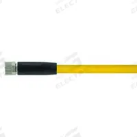 Cordset: M8 Female Straight X Bare Wire, 3 Pins, Yellow, PUR, 7.5 m Cable Lg, 24 AWG Wire Size (MPN 7000-08041-0300750). Key specifications — Cable Jacket Color: Yellow; End 1 Mounting Orientation: Straight; End 1 Gender: Female; End 1 Connection Type: M8; Cable Jacket Material: PUR; Brand: MURRELEKTRONIK; IP Rating: IP67; End 2 Connection Type: Bare Wire.