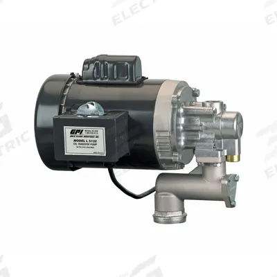 GPI Electric Drum Pump: Pump with Hose & Nozzle, 1 hp HP, 115/230 V AC, 8 gpm - Gear Drum Pumps