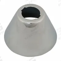 CHICAGO FAUCETS Escutcheon: For Widespread Faucets Series, Brass, Chrome Finish, 2 3/8 in Overall Wd (MPN 250-180JKCP). Key specifications — Finish: Chrome; Compatible Series: Widespread Faucets; Brand: CHICAGO FAUCETS.