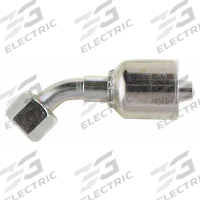 PARKER Hydraulic Crimp Fitting: Steel x Steel, 45° Elbow, -16 For Hose Dash Size - Parker Crimp Hydraulic Hose Fittings with Metric Connection