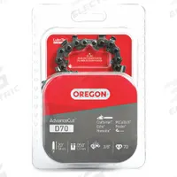 OREGON Chainsaw Chain: 20 in Compatible Bar Lg, 3/8 in, 0.05 in Gauge, 70 Links, 7/32 in File Size (MPN D70). Key specifications — attr977596: OREGON; attr977598: Western Auto; attr977603: 3/8 in.