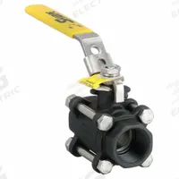SHARPE Manual Two-Way Ball Valve: 1 in, Carbon Steel, Straight, FNPT x FNPT, Full Port Ball Port (MPN 4351002320). Key specifications — Brand: SHARPE; Seat Material: Polymer; Handle: Locking Lever.