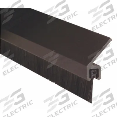 PEMKO Door Weatherstripping: Brush Insert, 3 ft Lg, 1 in Wd - Metal Leaf Weatherstripping