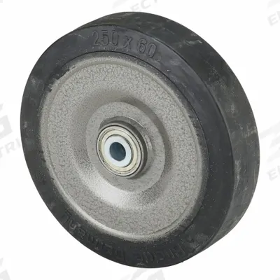 APPROVED VENDOR Caster Wheel: 9 13/16 in Wheel Dia., 2 1/2 in Wheel Wd, Rubber - Rubber Tread on Steel Core Wheels