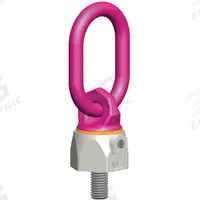 RUD CHAIN Hoist Ring: Pivot/Swivel, Steel w/Pink Powder-Coated Bail, M8-1.25, Max. 660 lb, Lifting (MPN 7103720). Key specifications — Brand: RUD CHAIN; Thread Size: M8-1.25; Operation: Lifting.