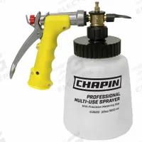 CHAPIN Handheld Sprayer: Spot, 1/4 gal Tank, Poly Tank, 25 ft Max Spray Distance, 40 psi, Adj Nozzle (MPN G362D). Key specifications — Brand: CHAPIN; Chemical Compatibility: Pesticide; Tank Material: Poly.