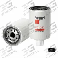 FLEETGUARD Fuel Filter: Spin-On, 6 7/16 in Overall Lg, 3 11/16 in Outside Dia, 1"-14 Thread Size (MPN FS1282). Key specifications — Brand: FLEETGUARD; Media Material: Cellulose; Compatible Vehicle Type: Trucks; Compatible Vehicle Make: Chetra.