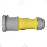 LEVITON Pin and Sleeve Connector: Yellow, 277/480V AC, Three Phase, 100 A, 4 Pole, 5 Wire (MPN M5100C7WLEV). Key specifications — Brand: LEVITON.