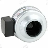 In-Line Duct Fan: 135 cfm Max., 4 in Duct, 20 W, 120V AC, 1 Ph, IP44, Galvanized Steel (MPN 45021). Key specifications — Includes: Grille Housings with Damper; Brand: FANTECH; Speed Controllable: Yes; High-Efficiency Motor: No; Nameplate Voltage: 120V AC; Number of Speeds: 1; Airflow @ 0.000 in SP - Range: 0 to 249 cfm; High-Efficiency Motor_Broad: Standard-Efficiency Motor.