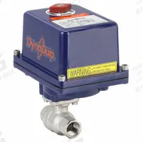 DYNAQUIP CONTROLS Electrically Actuated Two-Way Ball Valve: 1/2 in, Stainless Steel, 115V AC (MPN E2S23AJE23). Key specifications — Included Mounting: ISO 5211 Actuator Mounting Pad; Brand: DYNAQUIP CONTROLS; Actuator Features: Thermal Overload Protection.