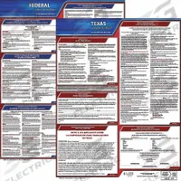 JJ KELLER Labor Law Poster: TX, Spanish, Plastic, 20 in x 24 in, Federal and State Labor Law (MPN 200-TX-1). Key specifications — State/Province: TX; Language: Spanish.