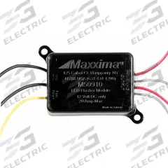MAXXIMA Automotive Flasher: 12.8V DC, Variable, 3 Terminals, Flasher Relay, 20 A Current Rating (MPN M50910). Key specifications — Brand: MAXXIMA; Product Type: Flasher Relay; Voltage Rating: 12.8V DC; Flash Rate per Minute: Variable.