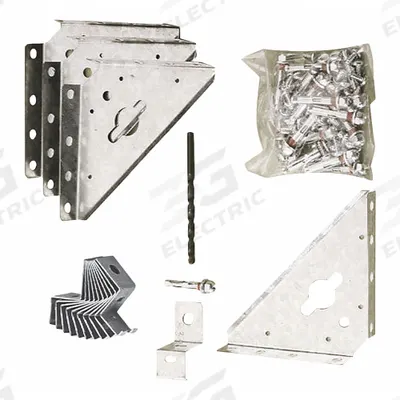 ARROW Anchor: 5 in x 5 in x 7/8 in, Not Adj, Gray, Securing Arrow Storage Structure - Anchor Kits for Steel Sheds