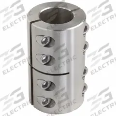 CLIMAX METAL PRODUCTS Rigid Shaft Coupling: 3/8 in Bore Dia 1, 3/8 in Bore Dia 2, Round, Two-Piece (MPN 2ISCC-037-037-S). Key specifications — attr870032: Round; attr870041: No; attr870034: CLIMAX METAL PRODUCTS; attr870070: Inch; attr925532: Same Bore Dimensions.