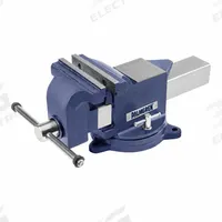 PALMGREN Bench Vise: Std Duty, Covered, 4 in Jaw Face Wd, 4 in Max Jaw Opening, 2 1/4 in Throat Dp (MPN 9629684). Key specifications — attr663938: PALMGREN; attr669112: Bolt Down Swivel Base.