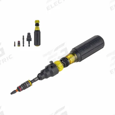 KLEIN TOOLS Conduit Reamer Driver: Steel, 1 in Max Pipe Size, 1/2 in Min Pipe Size - Screwdriver-Style Tubing & Conduit Reamers