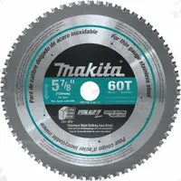 MAKITA Circular Saw Blade: 5 7/8 in Blade Dia., 60 Teeth, 0.04 in Cut Wd, 5/8 in Arbor Size, Carbide (MPN A-96110). Key specifications — attr1116119: MAKITA; attr1145631: Stainless Steel.